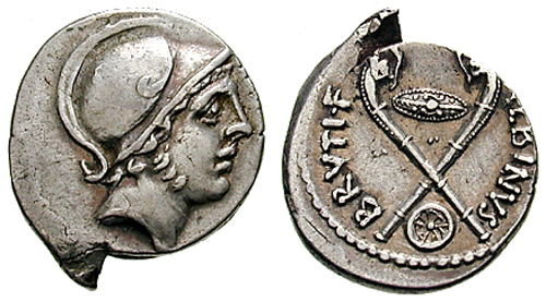 postumia roman coin denarius